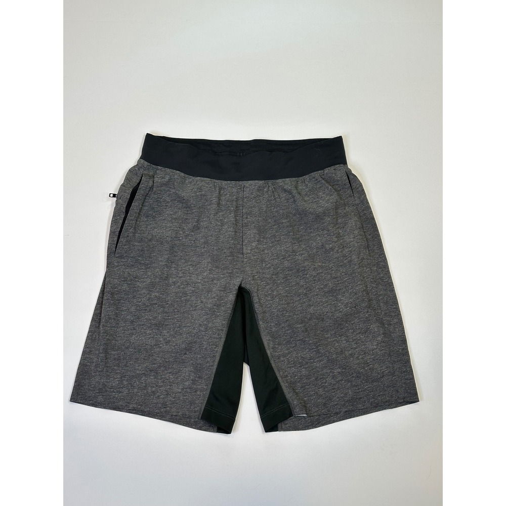Lululemon Mens THE Shorts Heathered Gray Black Linerless Athletic Training | M